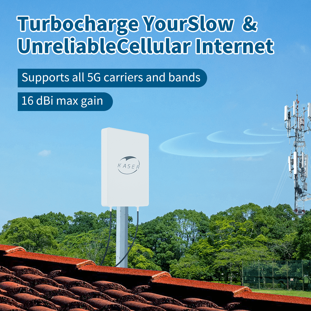 <tc>KASER 5G Antenna External Panel Mimo N78 3300-3800 MHz Gain up to 15 dBi 10M cables – V4</tc>