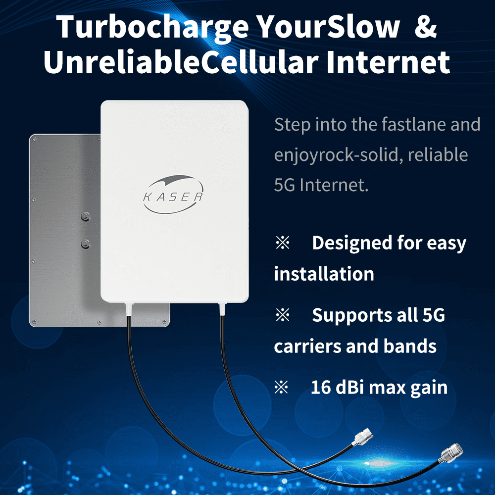 <tc>KASER 5G Antenna External Panel Mimo N78 3300-3800 MHz Gain up to 15 dBi 10M cables – V4</tc>